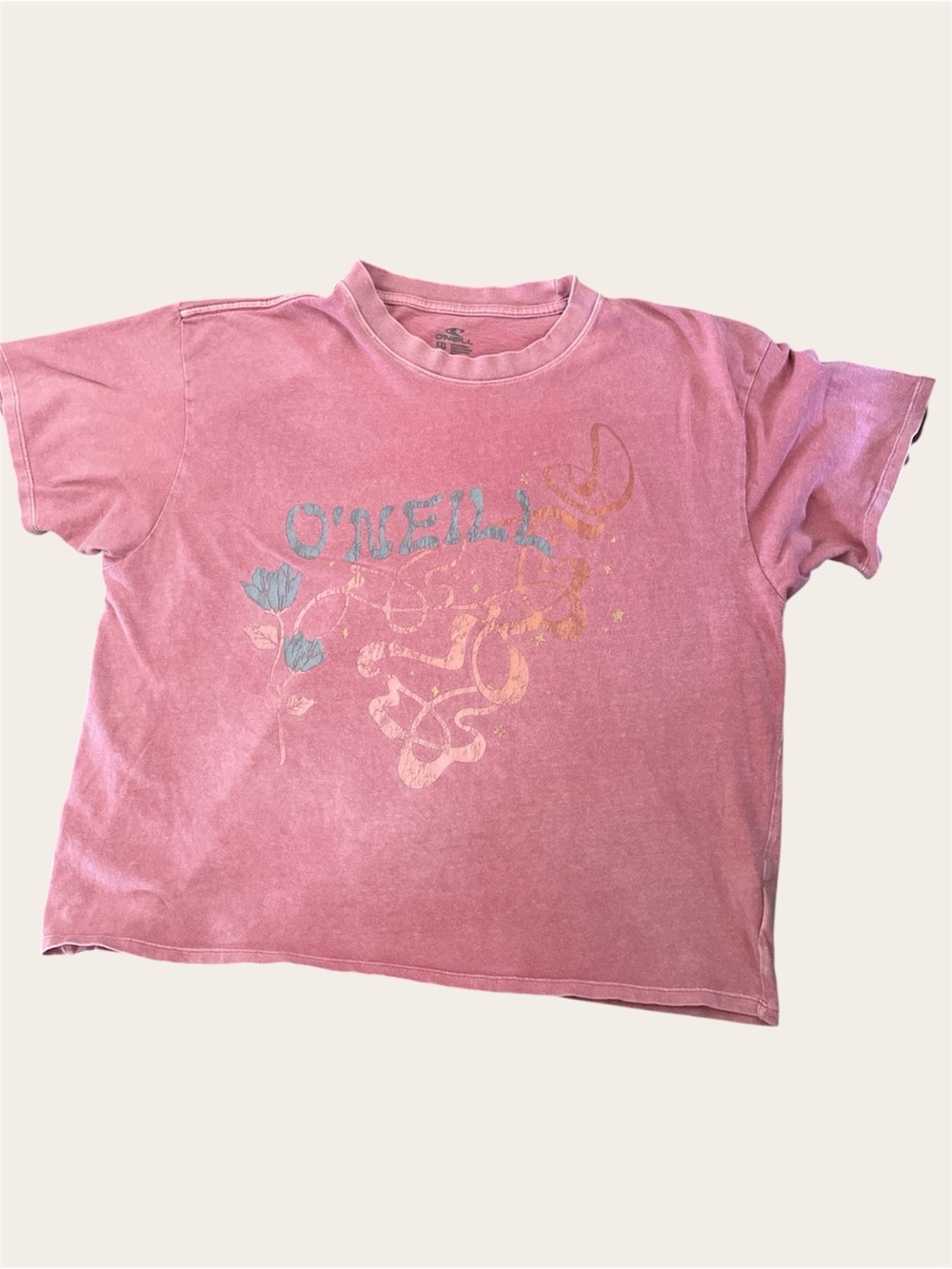O'Neill Women’s Dusty Pink Graphic Short-Sleeve Tee